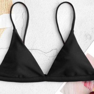 Thin Strap Plunge Bikini Top